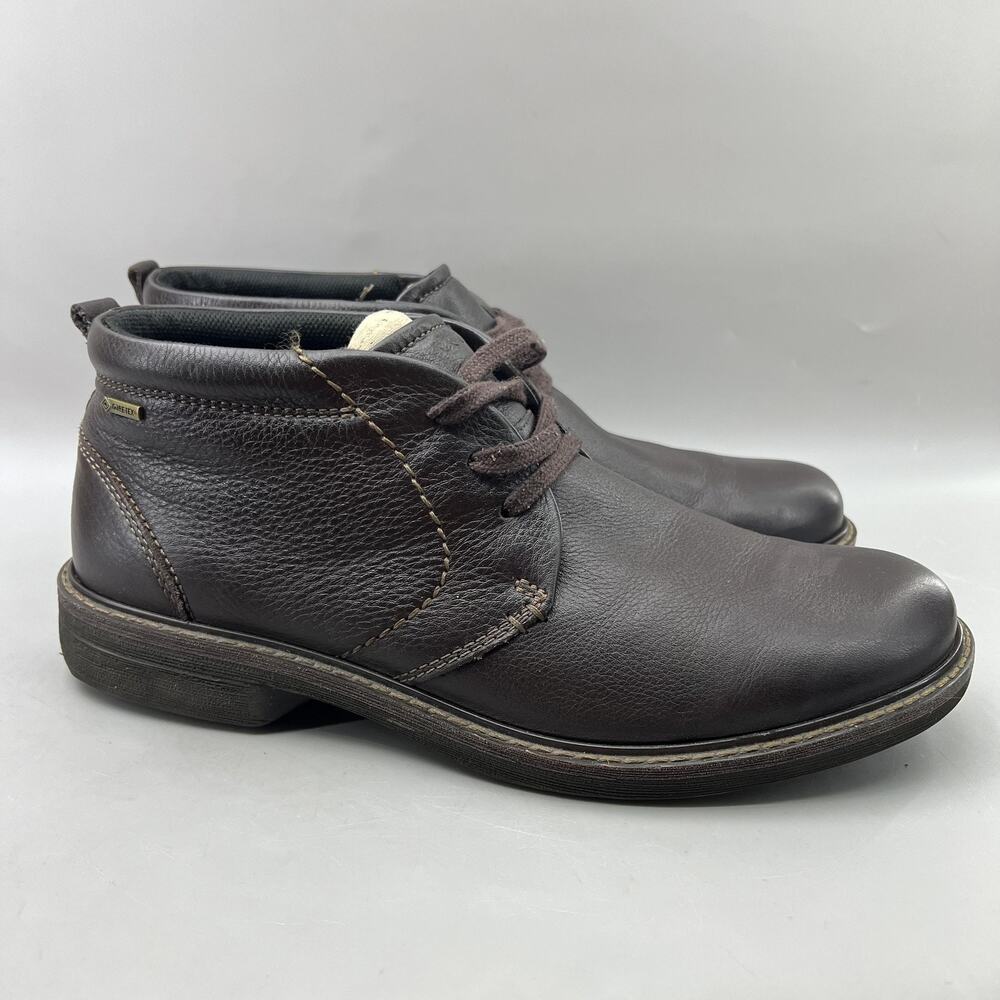 Ecco Turn Gore-Tex Waterproof Chukka Boots Men Size 10.5 US, 44 EU Brown Shoes